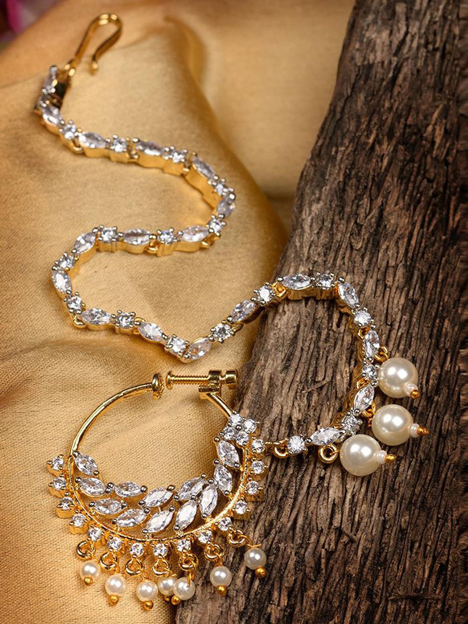 Teejh Aahna Silver Nose Ring