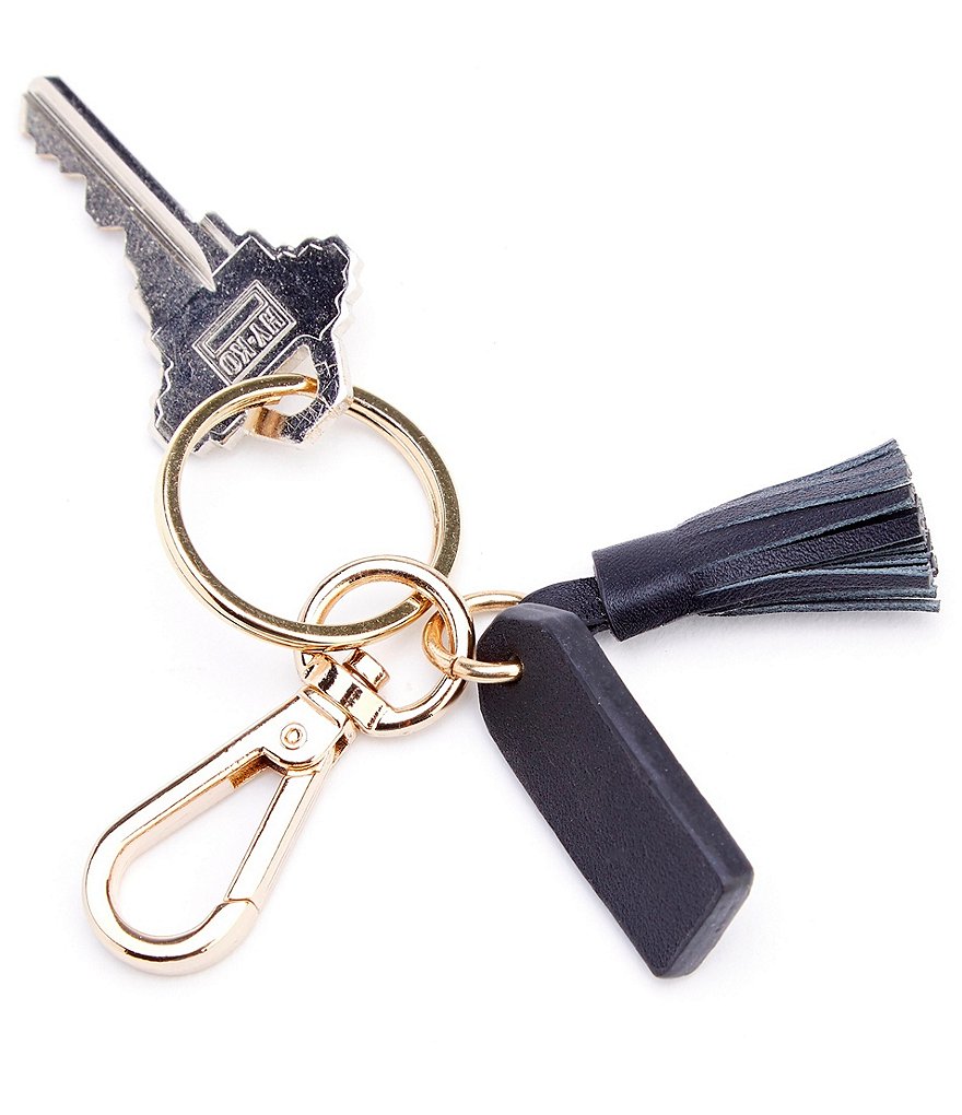 ROYCE New York Mini Leather Tassel Key Fob