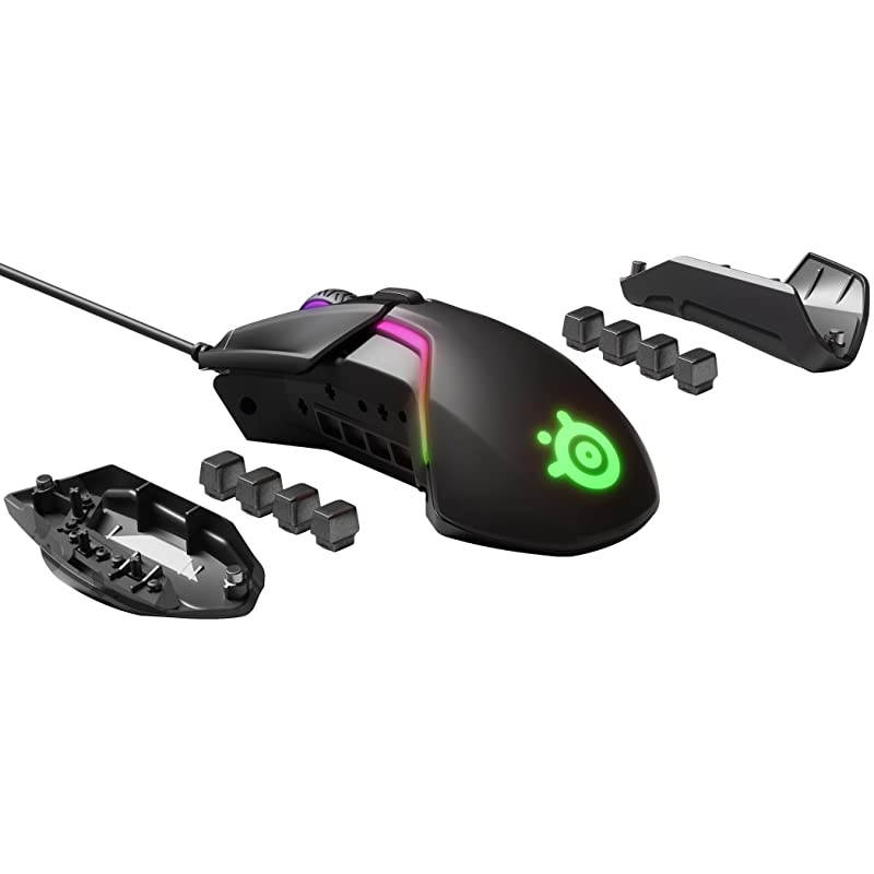 Rival 600 Gaming Mouse 12000 CPI TrueMove3+ Dual Optical Sensor 005 LiftOff Distance Weight System