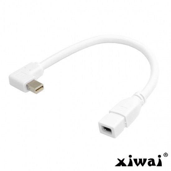 Xiwai 90 Degree Left angled type Mini DisplayPort male to Mini DP Female extension cable for iMac & LED Cinema Display