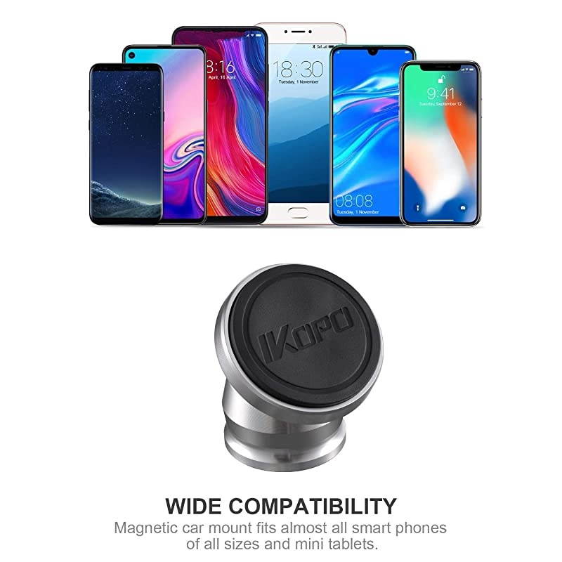 Magnetic Phone Car Mount Strong Magnet Cell Phone Holder for Car Dashboard with Strongest VHB AdhesiveSilver