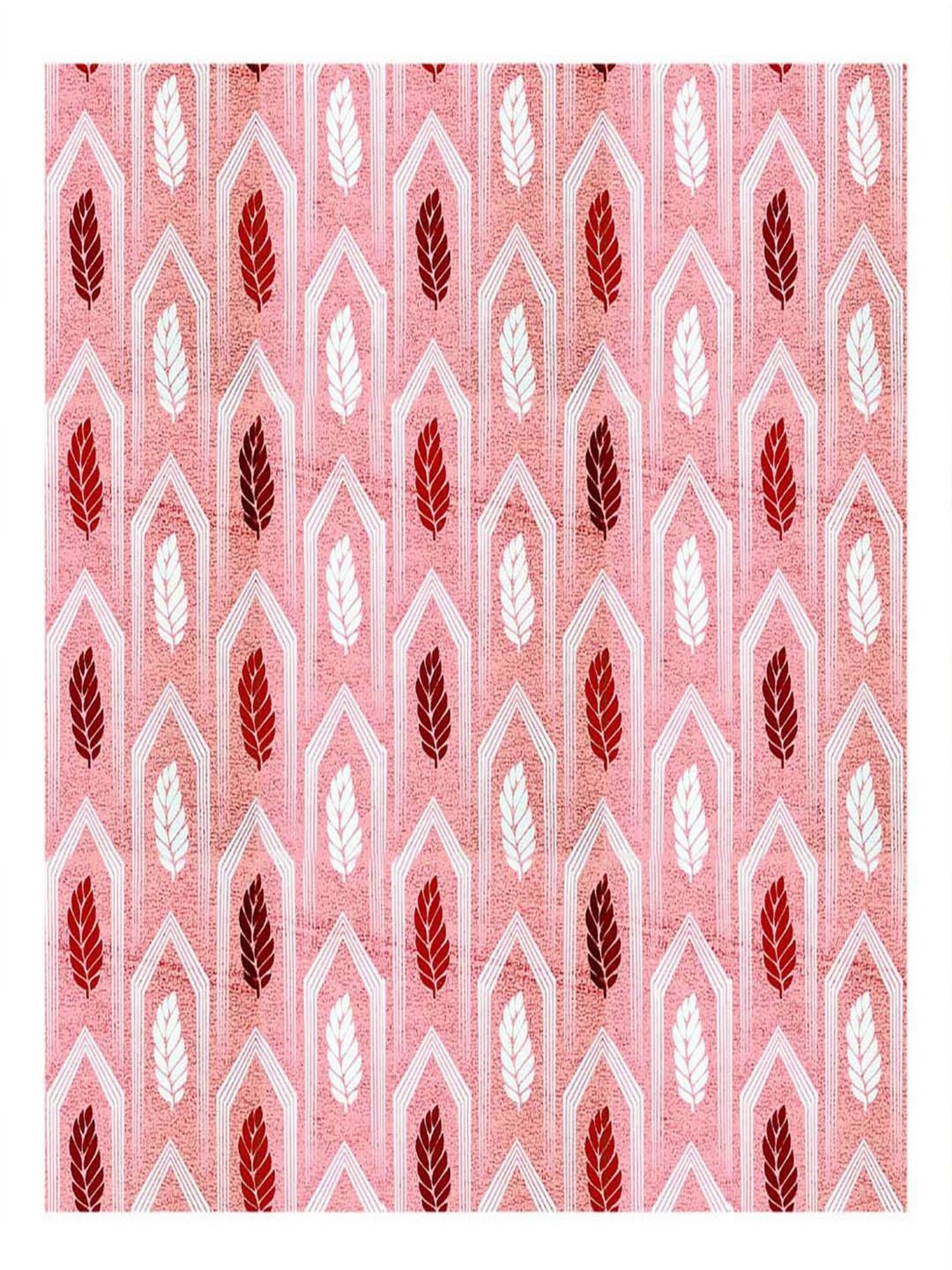 BELLA CASA Cuddle Floral Peach 150 TC Cotton Bedsheet with 1 Pillow Cover