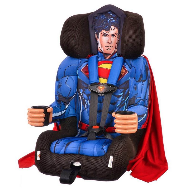 Kids Embrace DC Comics Superman Combination Harness Booster Car Seat with Cape