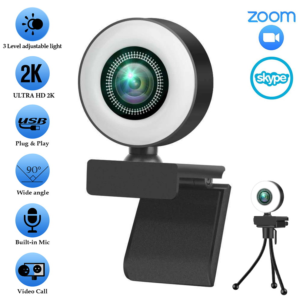 easyday Webcam with Microphone, 1080P HD USB Computer Camera with Privacy Shutter&Webcam Tripod, Streaming Webcam with Flexible Rotable Wide Angle Webcam for PC Zoom Video/Gaming/Laptop