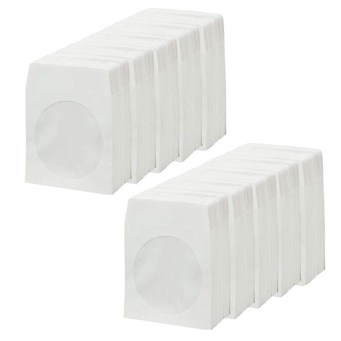 BestDuplicator White Cd/Dvd Paper Media Sleeves Envelopes with Flap and Clear Window (1000 Sleeves)