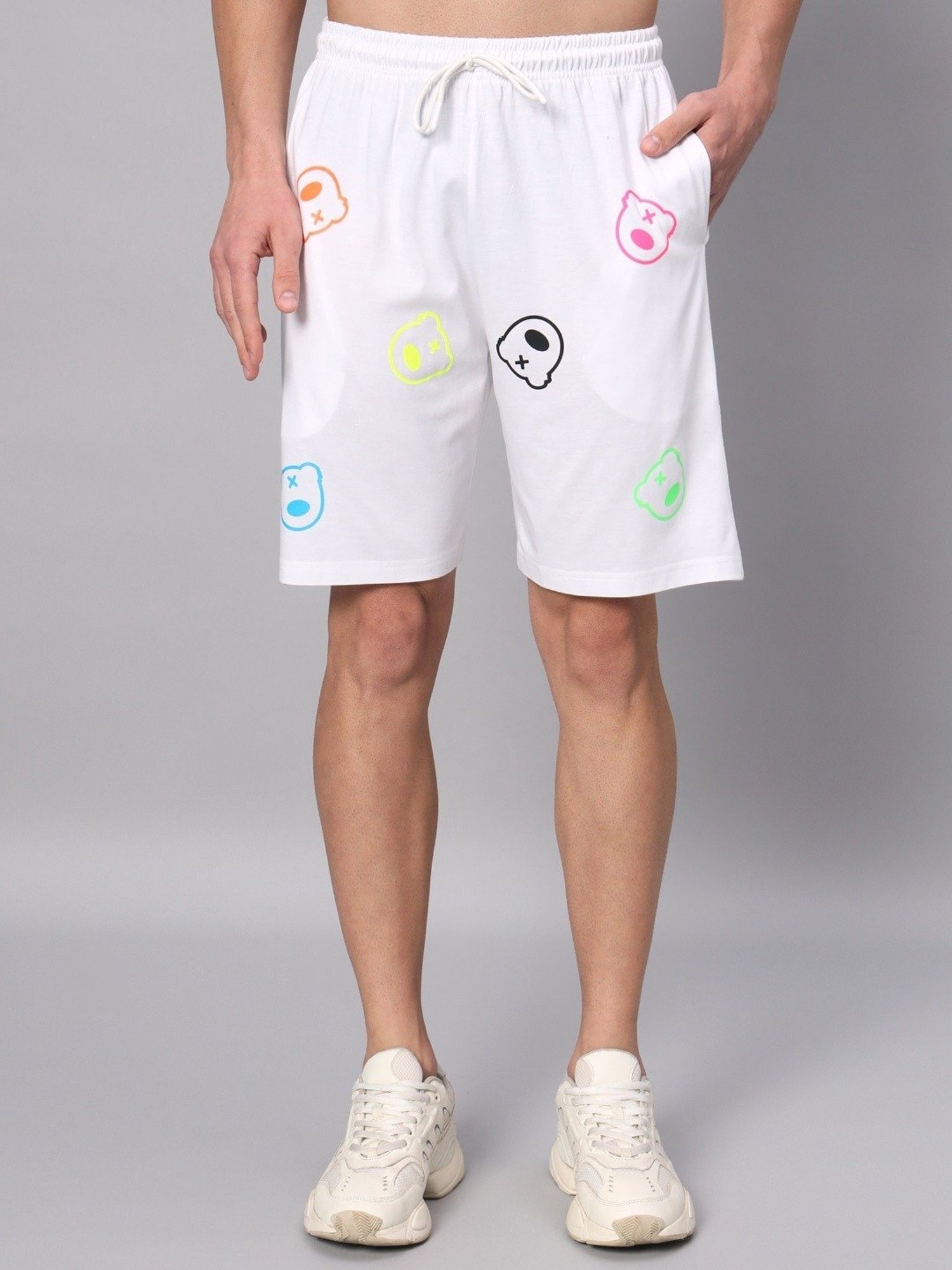 Griffel White Cotton Loose Fit Printed Co-Ord Set