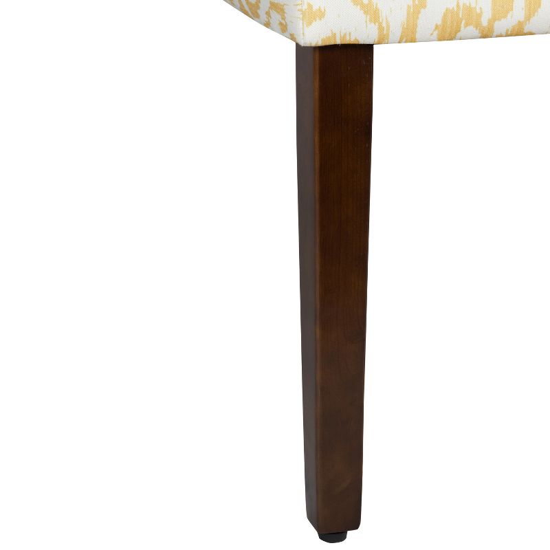 Set of 2 Parson Dining Chair Wood/Damask Yellow - HomePop