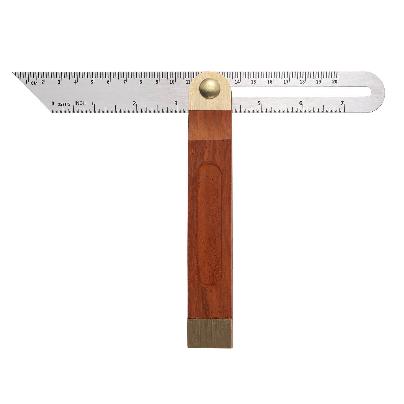DOITOOL 9" T-Bevel Sliding Angle Ruler Multi-angle Adjustable Gauge Measurement Tool Hardwood Handle with Metric & Imperial Marks