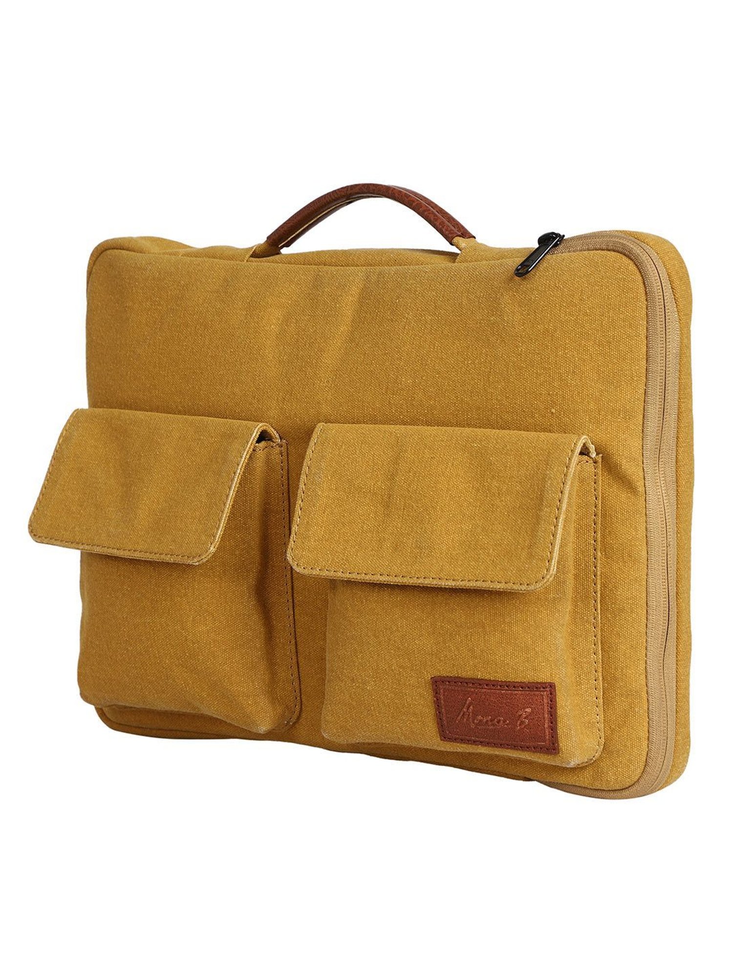 Mona B 4 Ltrs Mustard Small Laptop Sleeve