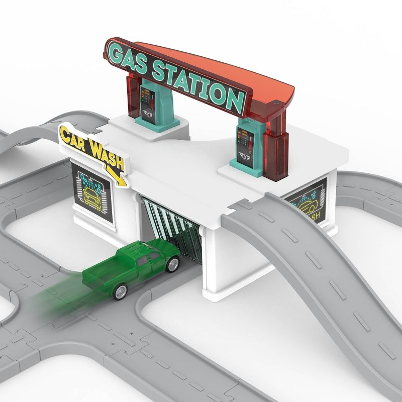 DRIVEN – Truck Playset with Fire Station – Build-A-City - 140 pc