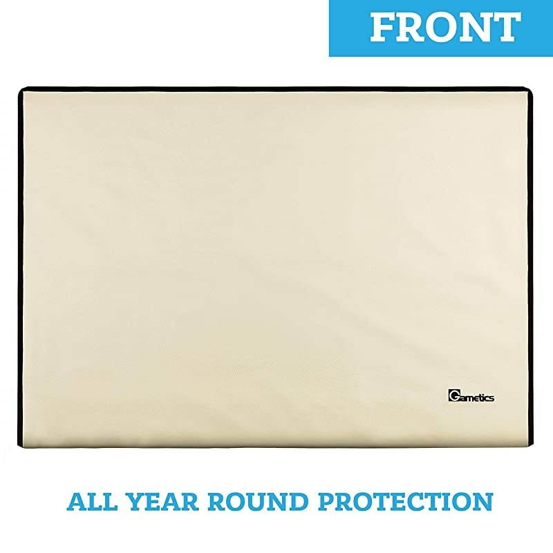 TV Cover 22-24 inch - Universal Weatherproof Protector for Flat Screen TVs - Fits Most TV Mounts and Stands - Beige