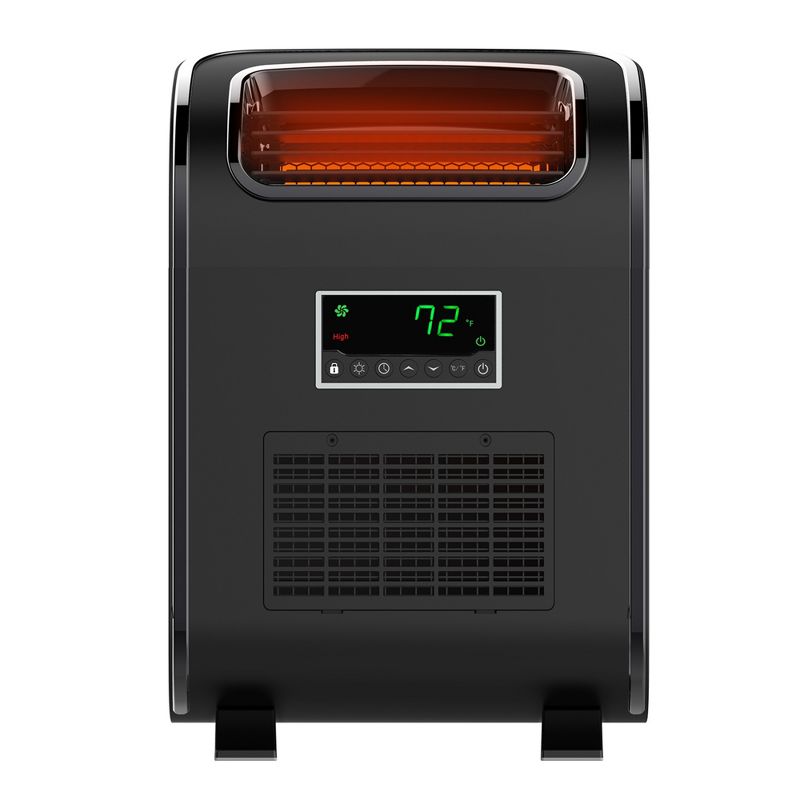 Lifesmart HT1153L Slimline Wall Huggable 1500 Watt Infrared Quartz Single Room Space Heater