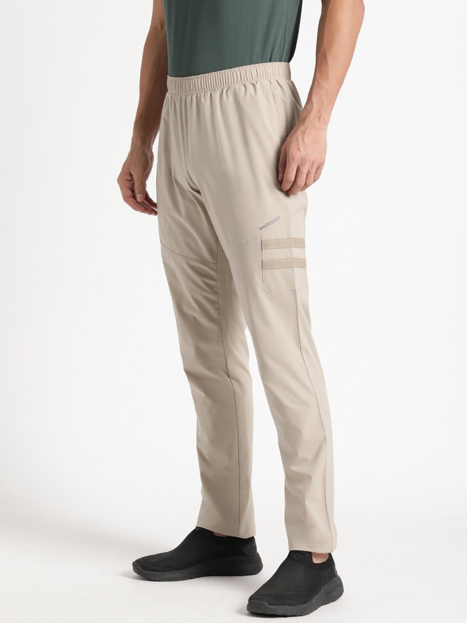 Wildcraft Khaki Regular Fit Printed Trackpants