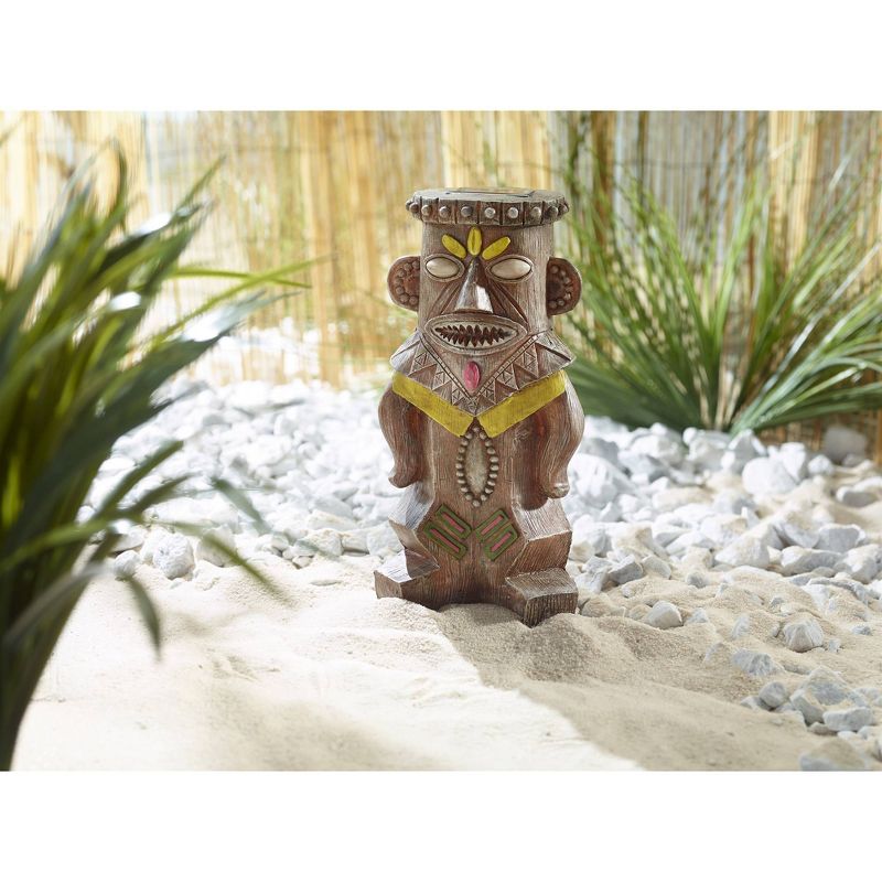 12" LED Good Luck Solar Juju Statue Brown - Smart Solar