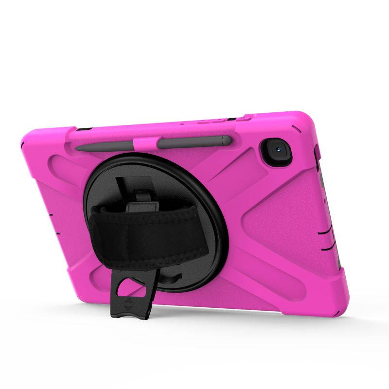 Galaxy Tab S6 LITE 10.4 P610 Case Cover, Heavy Duty Shield, Kickstand, Handstrap, Carrying Shoulderstrap Sling For Samsung Galaxy Tab S6 Lite 10.4 P610 [Hot Pink]