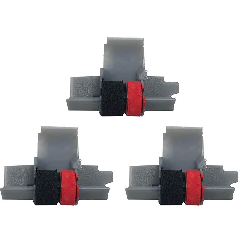 Ink Roller Black and Red Compatible with Canon P23DH V Calculator Casio HR100TM HR150TM 3 Pack