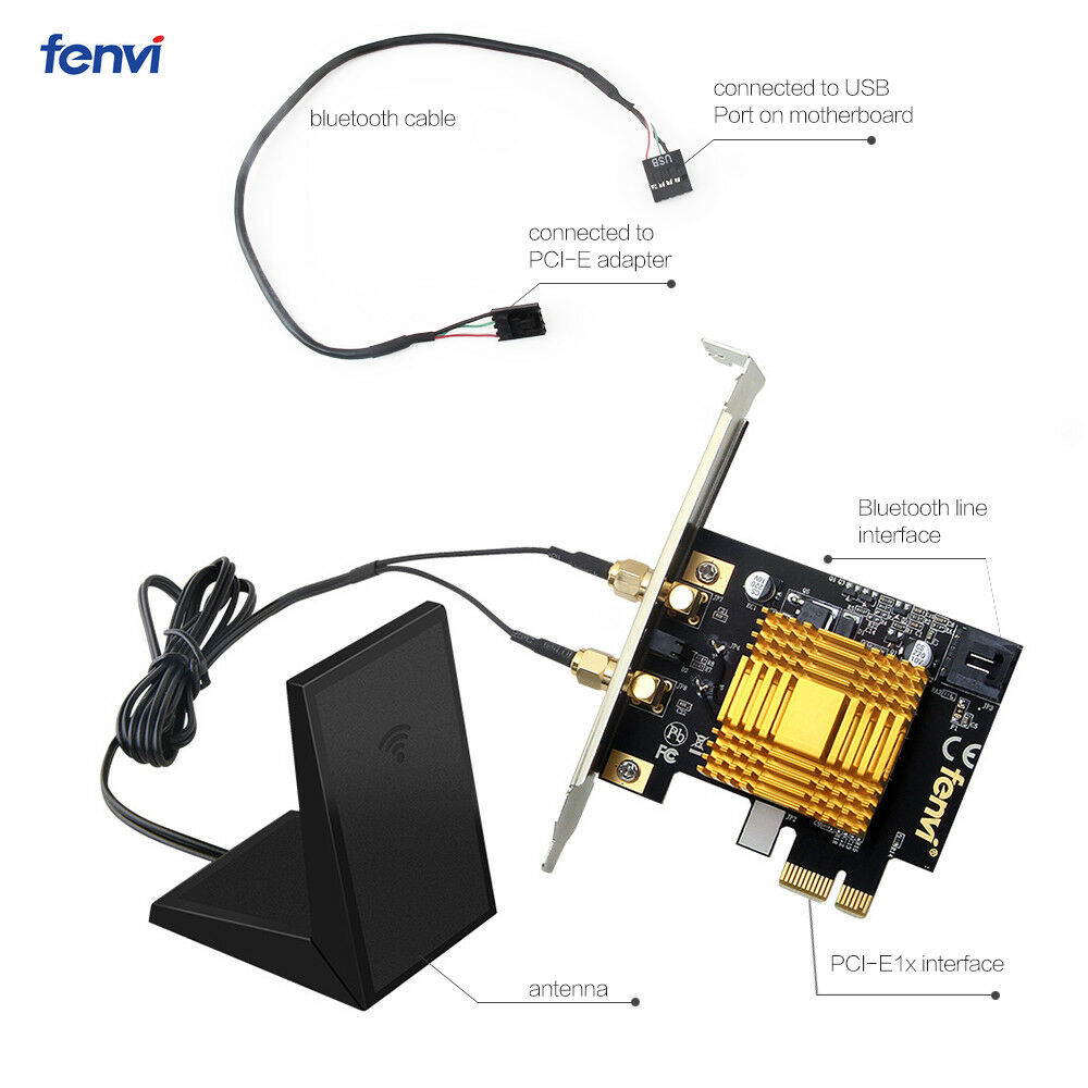 Dual Band 600Mbps Desktop Killer Wireless WiFi A PCI-E X1 dapter Bluetooth 4.0