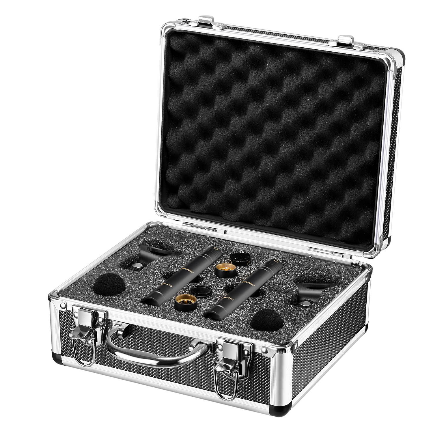 Neewer 2-Pack Pencil Stick Condenser Microphone with Interchangeable Omni, Cardioid and Super Cardioid Capsules, Foam Windscreens, Mic Clip and Portable Carrying Case for Acoustic Woodwind Instruments