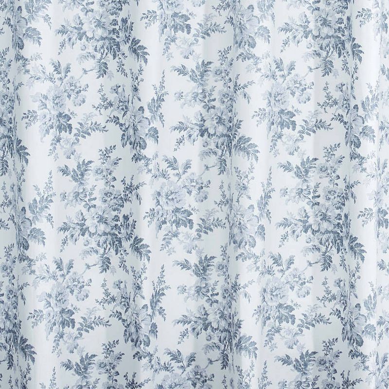 Annalise Floral Shower Curtain Gray - Laura Ashley