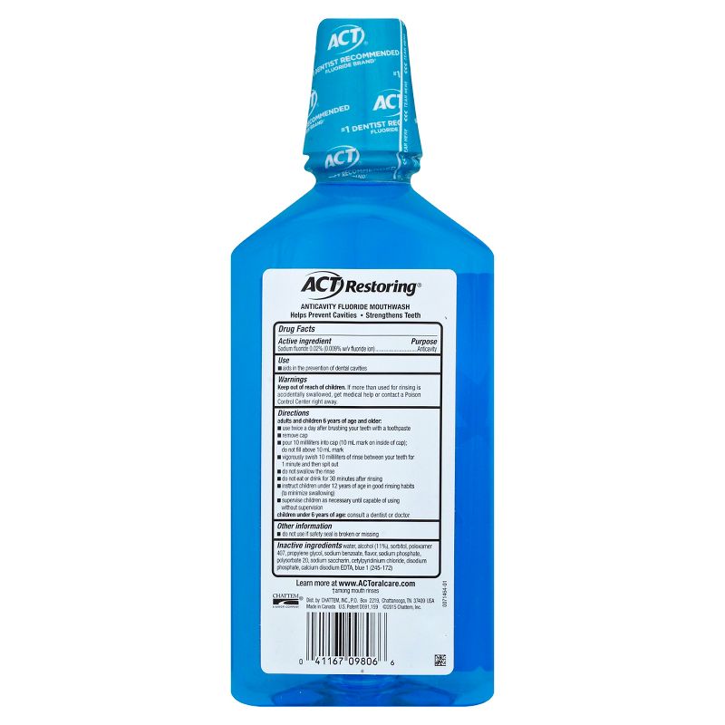 Act Cool Mint Restoring Fluoride Rinse - 33oz