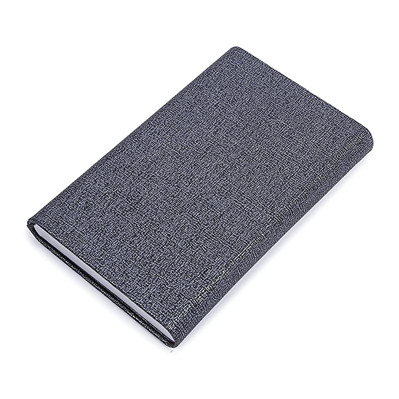Metal Leather Business Card Holder for Men Women  Slim Hard Business Name Card Case Credit Card Holder Card Wallet Carrier Metal Card Pocket Card Holder with Magnetic Shut Grey