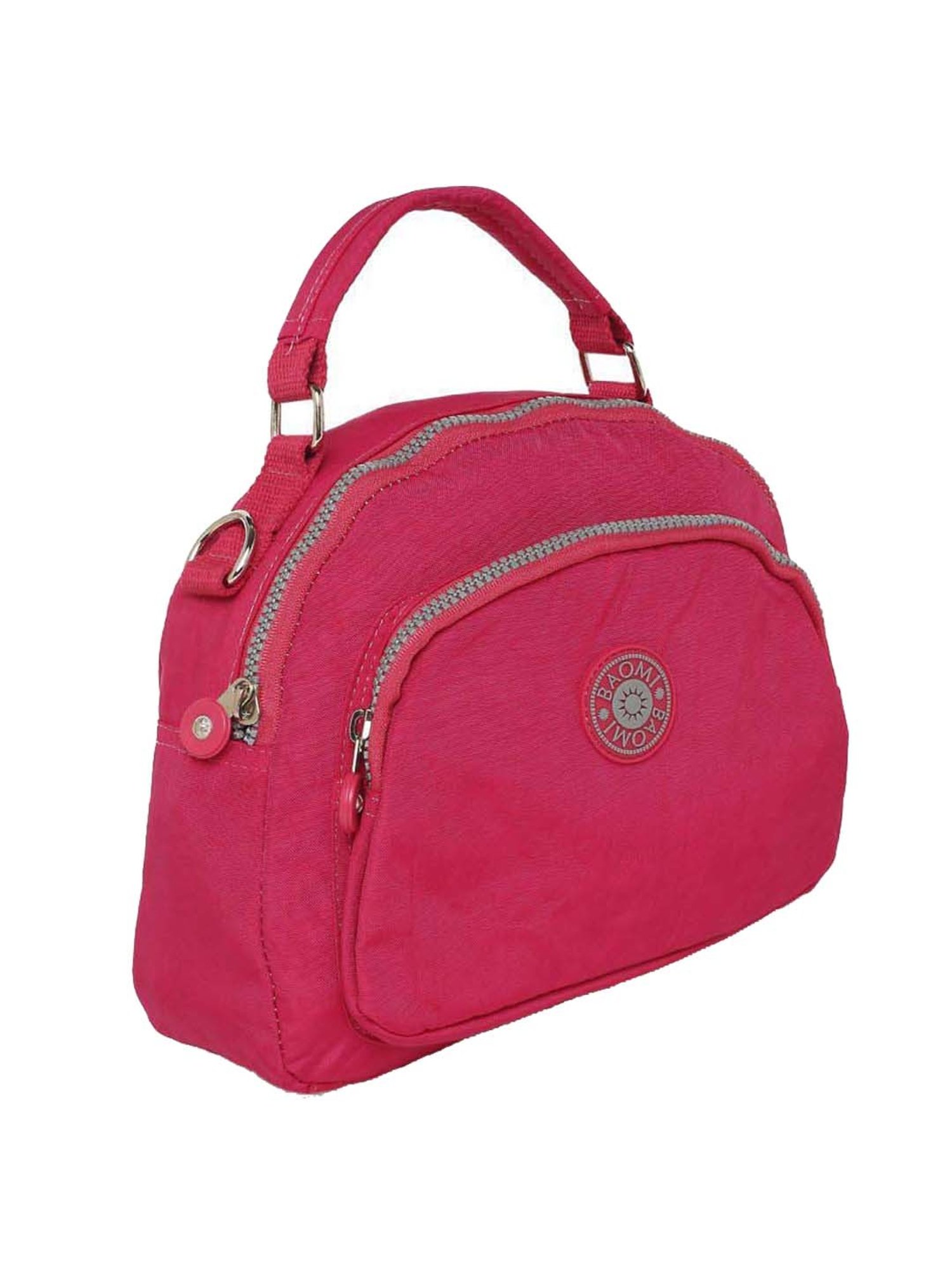 Baomi Pink Solid Medium Cross Body Bag