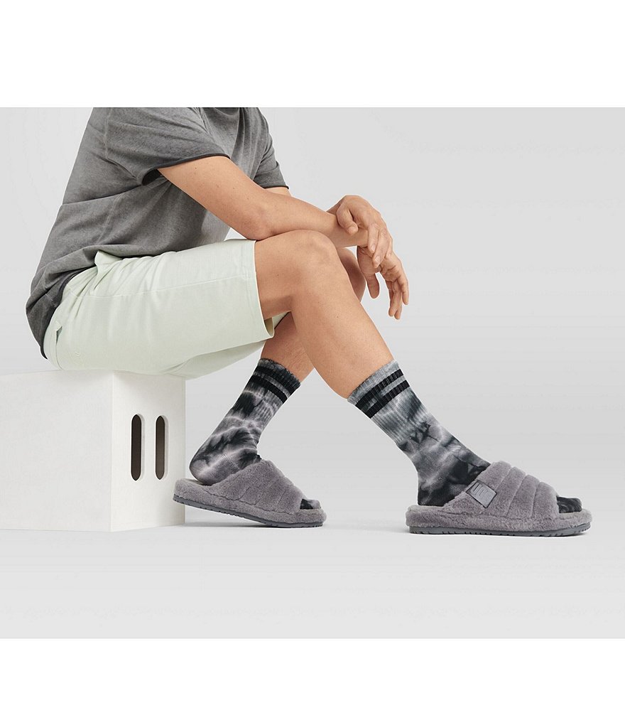 UGG&reg; Men's Scuff Logo Suede Slippers