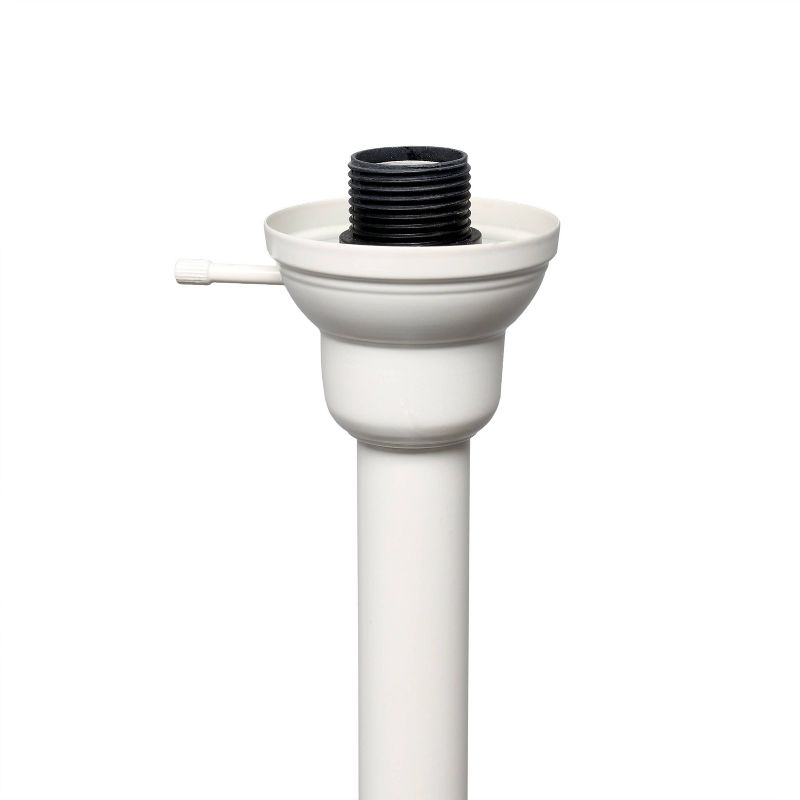 3 Light Floor Lamp with Scalloped Glass Shade White - Elegant Designs