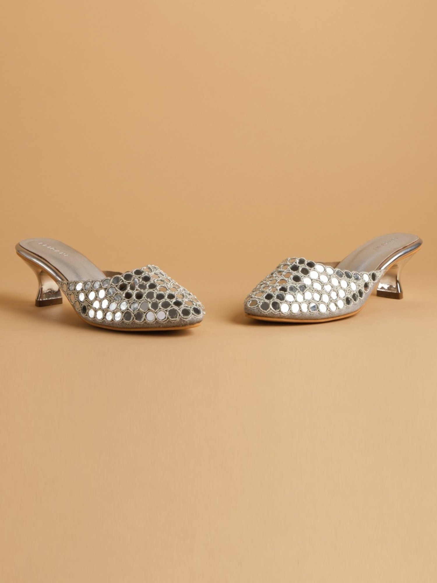 Eridani Women's Anika Silver Mule Shoes