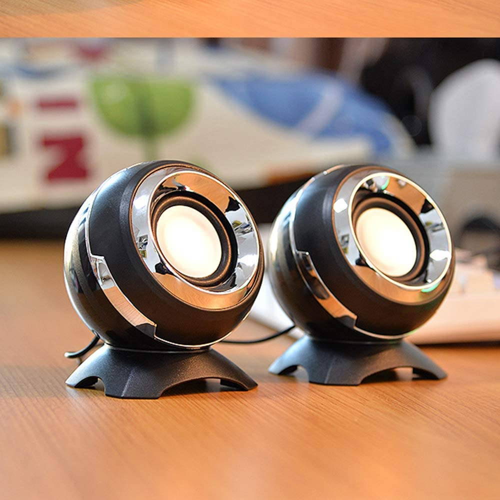 Attoe Computer USB-Power Speakers, Mini Desktop Speakers with HiFi Sound,Superior Stereo Sound,Double Horn, Perfect for Computer,Laptop