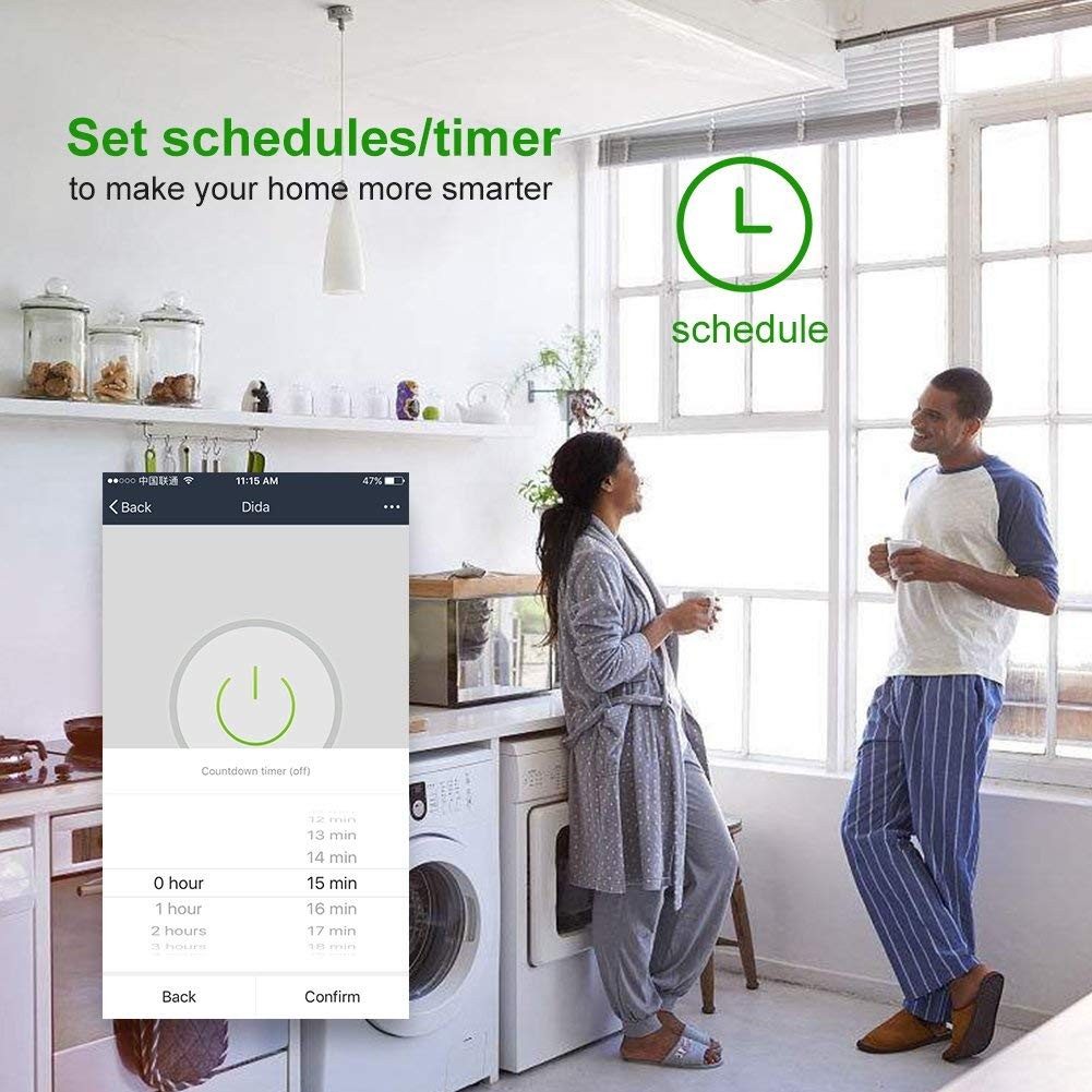 Smart Light Bulbs, Alexa Light Bulb, Smart Bulbs that Work with Alexa & Google Assistant, WiFi Light Bulbs A19 Daylight (5000K) No Hub Required, 800LM 60W Equivalent High CRI>90, 2 Pack