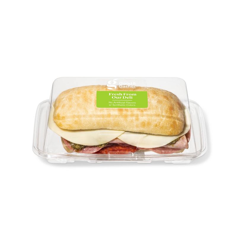 Meat Trio and Pesto on Ciabatta Sandwich - 7.95oz - Good & Gather™