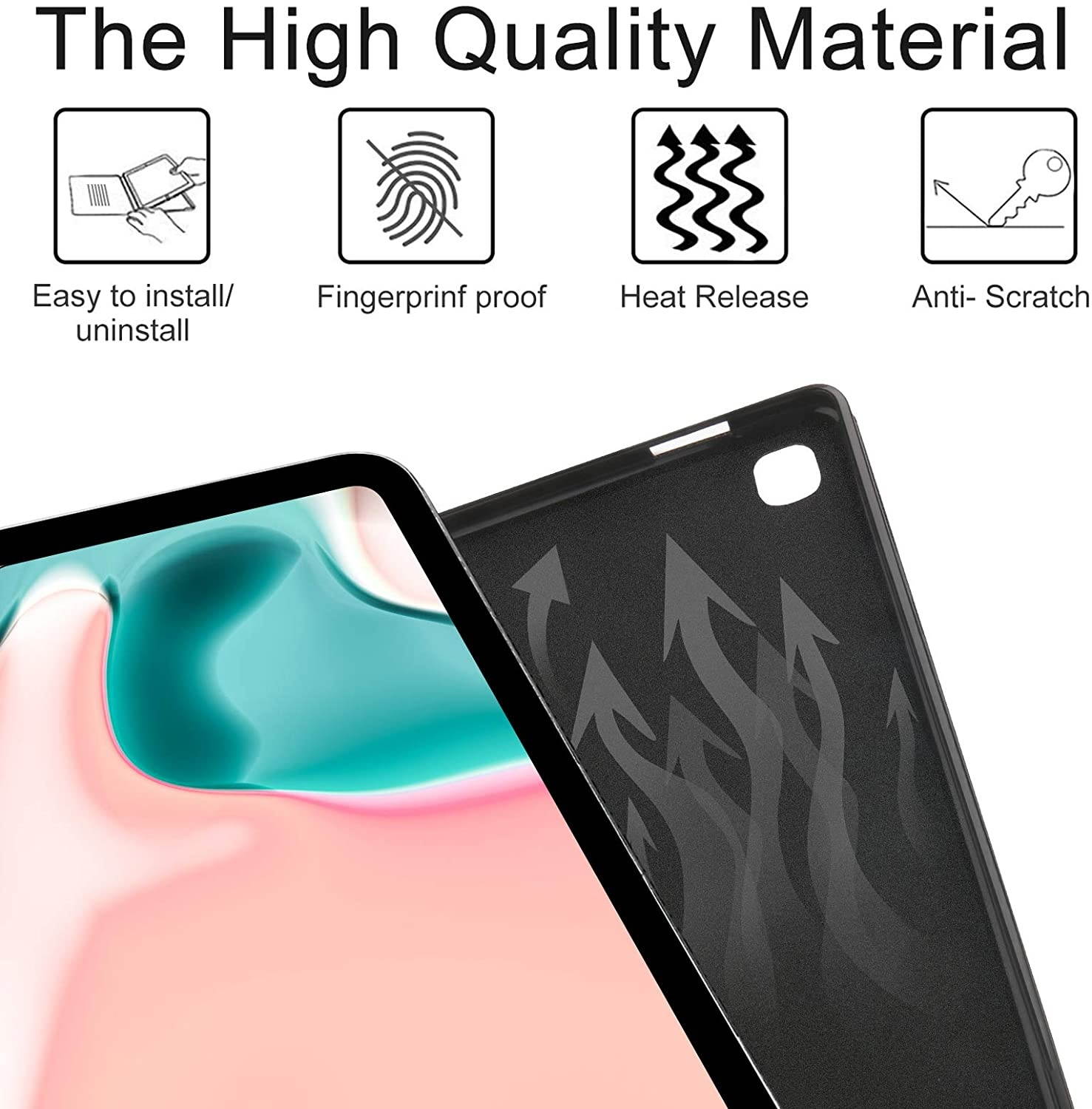 Samsung Galaxy Tab A7 10.4 2020 Keyboard Case SM-T500/T505/T507 IVEOPPE Detachable Wireless Bluetooth Magnetic Keyboard Folio Slim Case for Samsung Galaxy Tab A7 10.4 (Black)