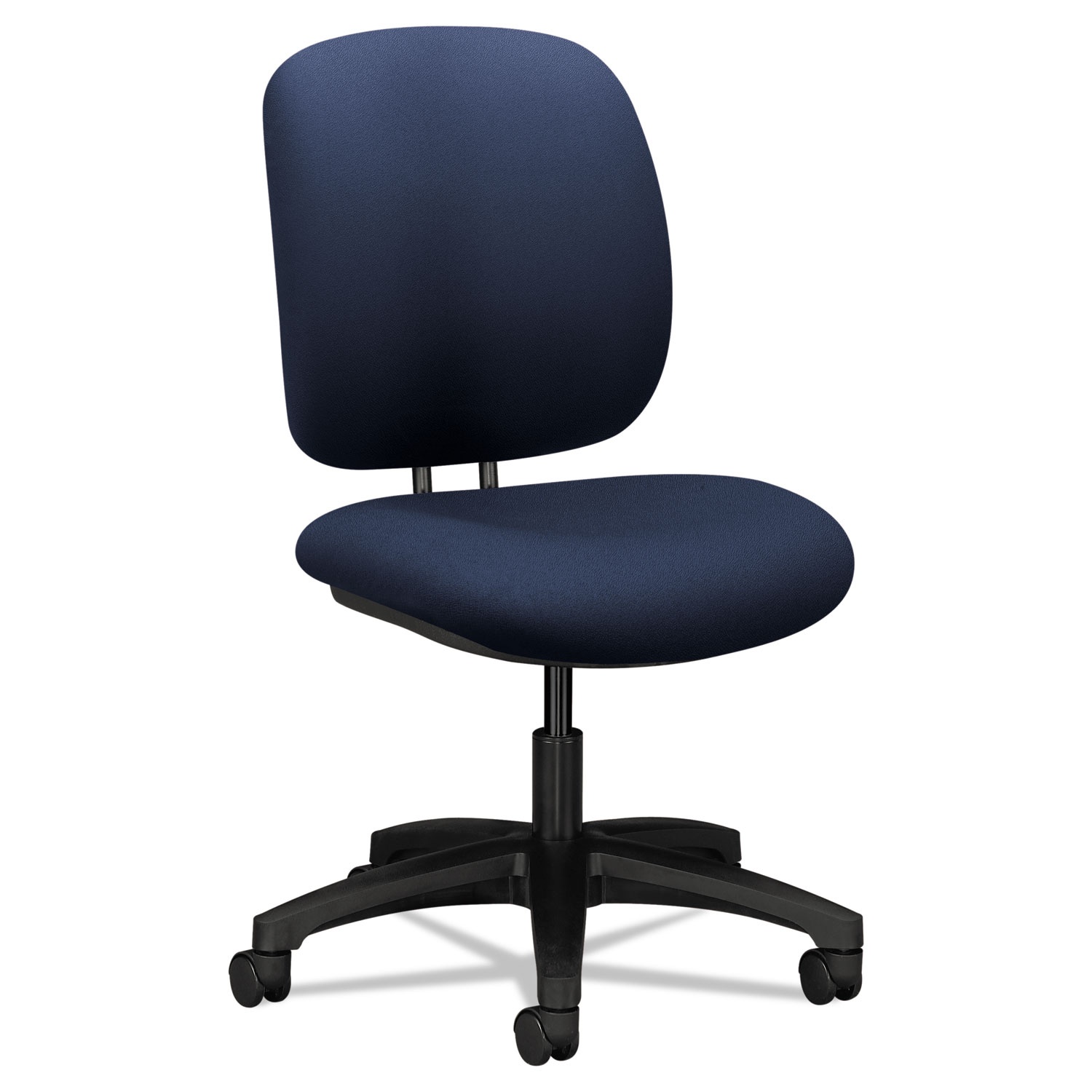 HON ComforTask Chair, Navy Fabric - Polymer Navy, Olefin Seat - Polymer Navy, Olefin Back - 5-star Base - 20" Seat Width