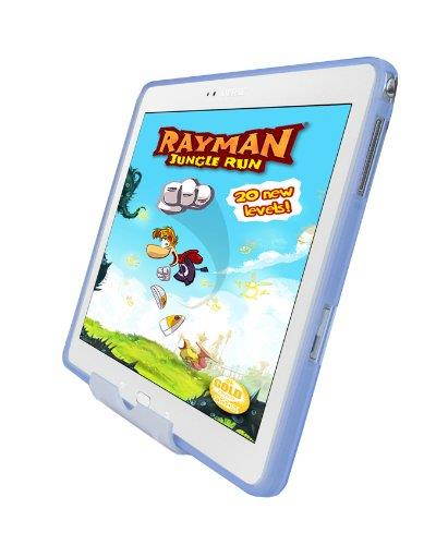 iShoppingdeals - Blue TPU Rubber Skin Cover Case and Multi-Angle View Stand Holder for Samsung Galaxy Note 10.1 2014 Edition SM-P600