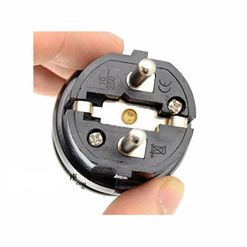 (2 Pack) Tekit Schuko France Germany EU  4.8mm Pin DIY Rewireable Power Plug 250V 16A