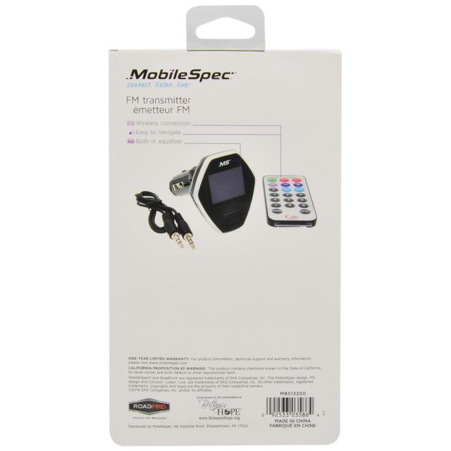 Mobilespec MBS13200 FM Transmitter with LCD Display and Remote