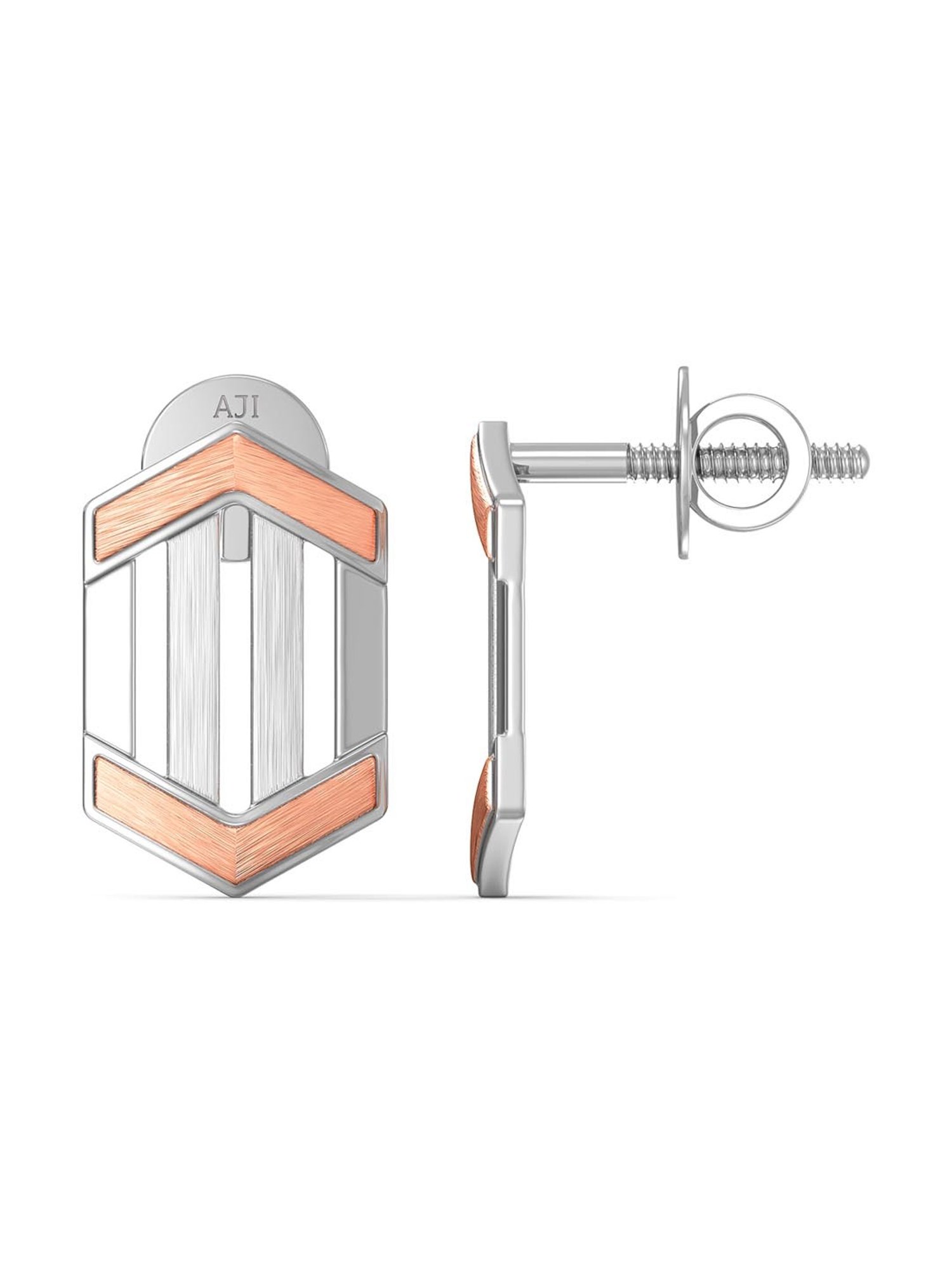 Joyalukkas 950 Platinum Trendy Hinged Earrings