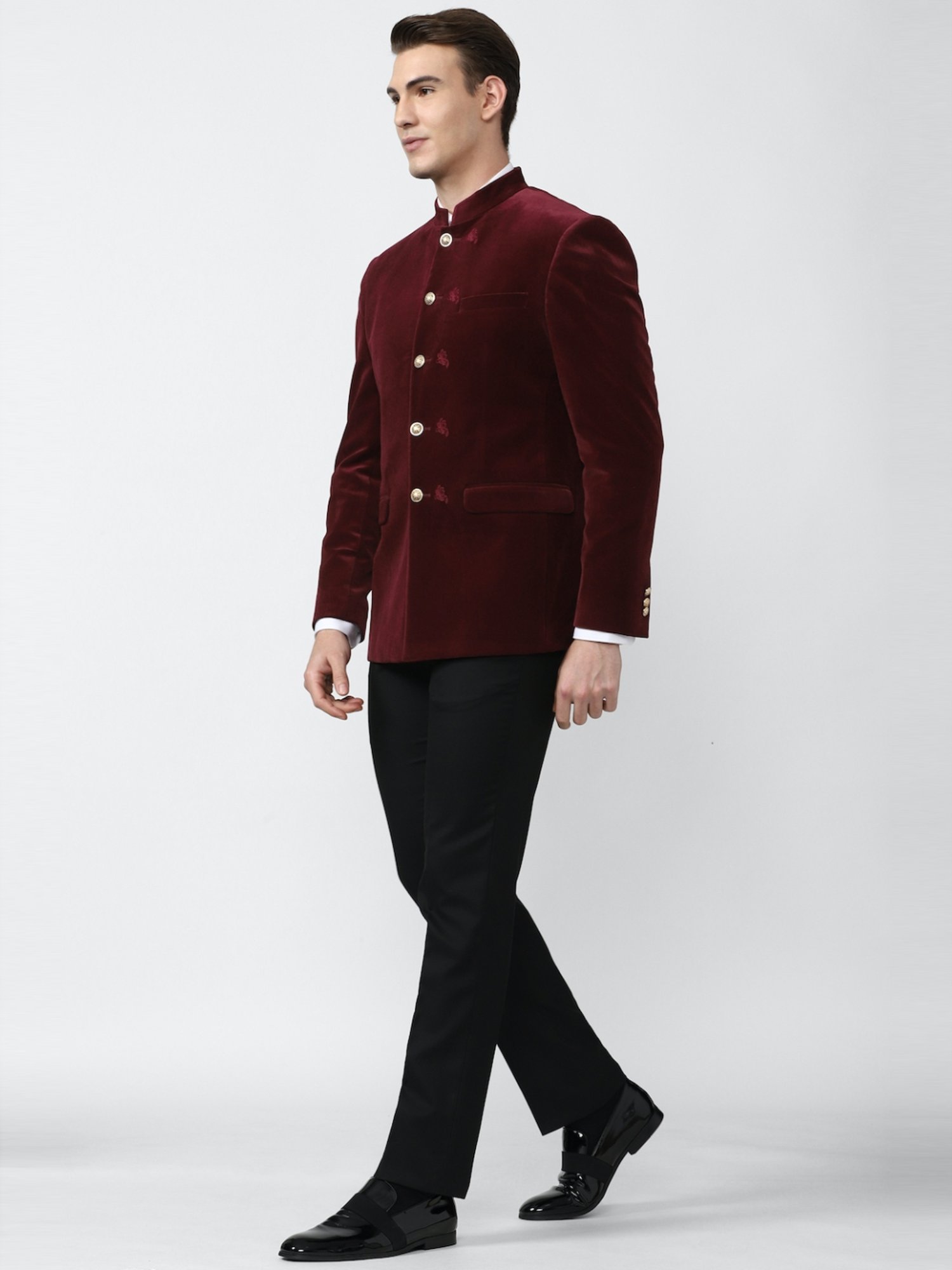 Hangup Cream Regular Fit Ethnic Blazer