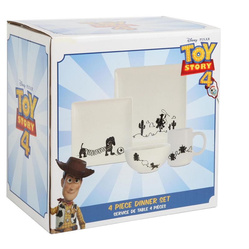 Seven20 Toy Story 4-Piece Ceramic Dinnerware Set With Scribble Characters