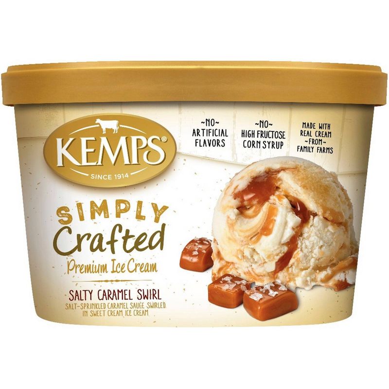 Kemps Simply Crafted Salty Caramel Swirl Ice Cream - 48oz