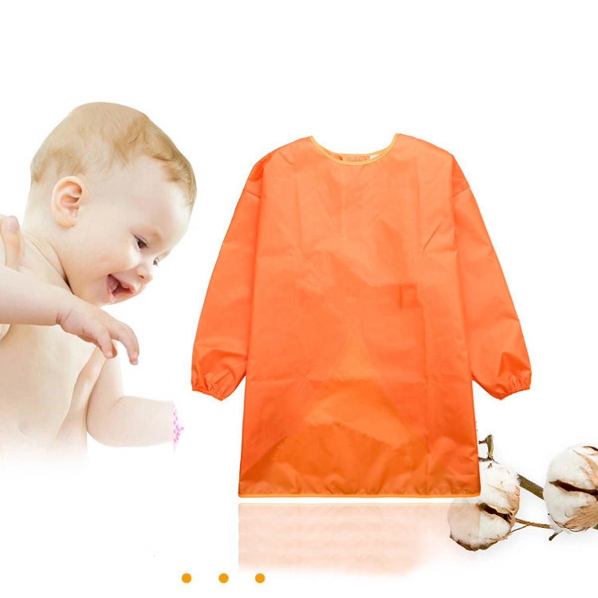 Painting Apron Waterproof Long-sleeved Drawing Art Smock for Children Kids (Pink, L - Suitble for 130-150cm Height)