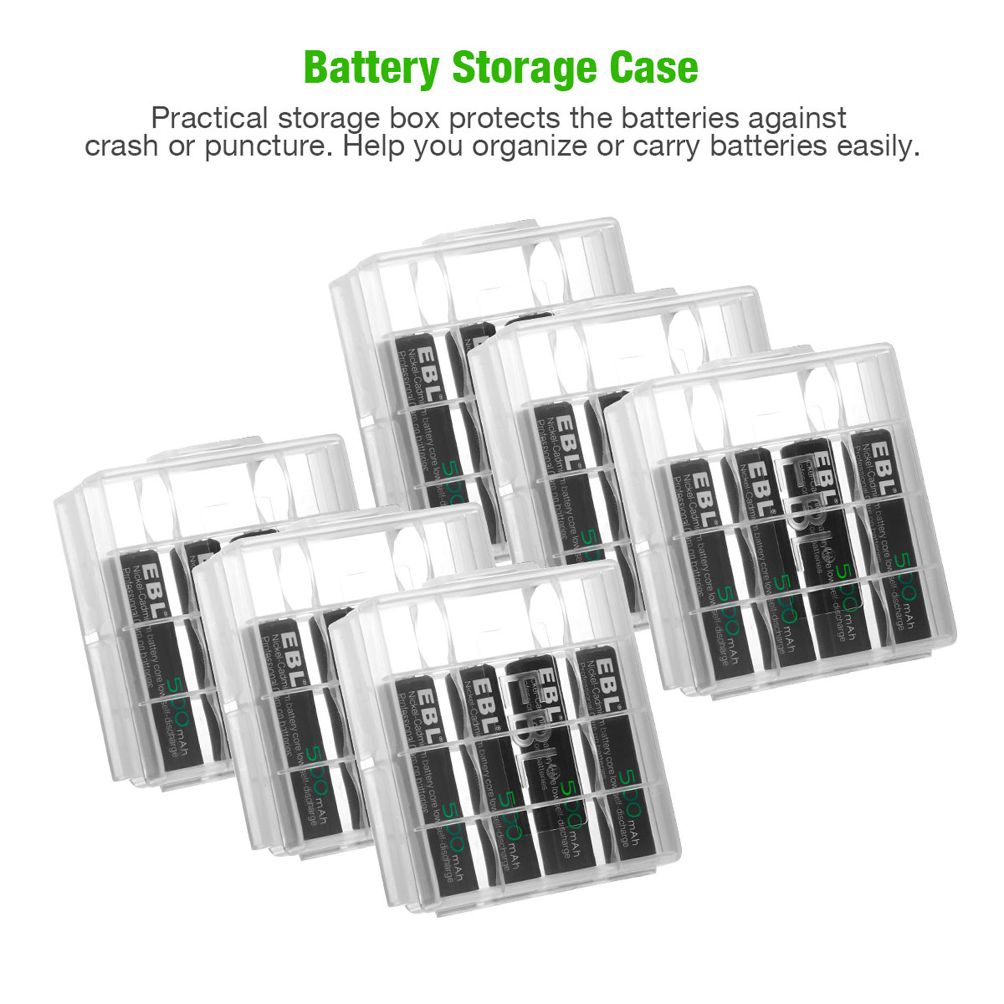 EBL 8 Pcs AAA 1.2V Rechargeable Batteries 500mAh Ni-Cd Battery for TV Keyboards
