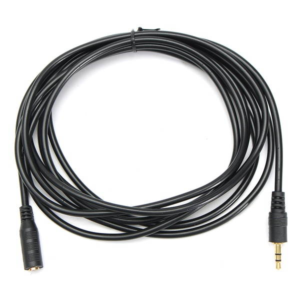 AU111 6 Feet Premium Audio Extension Cable Nylon Braided 35mm TRRS 4 Poles Jack Male to Female