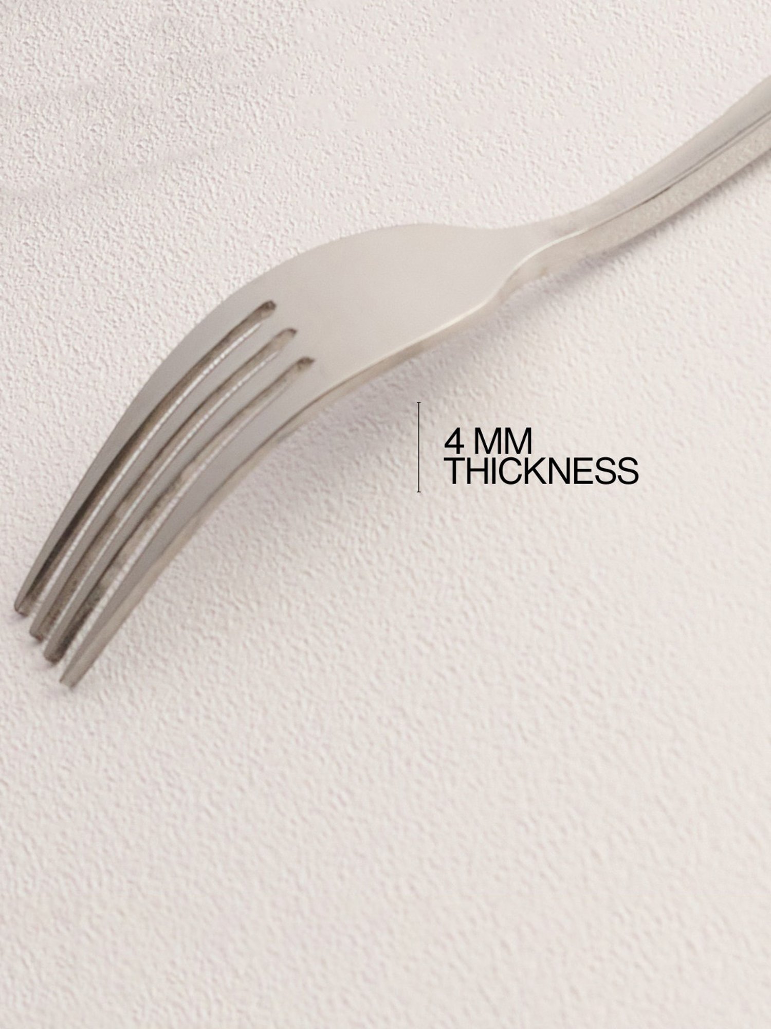 FnS Creta Silver Stainless Steel Dinner Fork - Set of 12