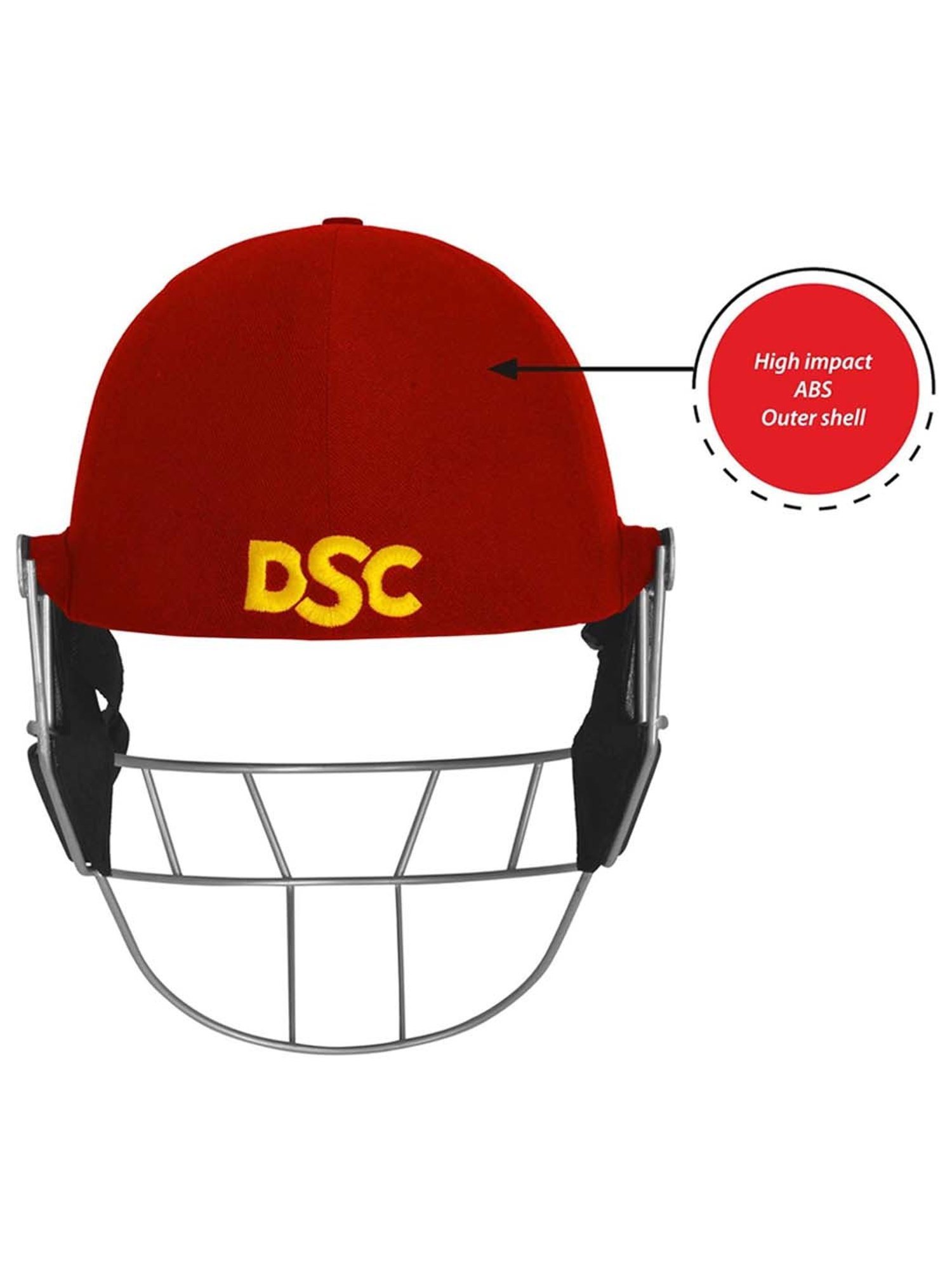 DSC Scud LITE Titanium Premium Cricket Helmet with Neck Guard Size - M