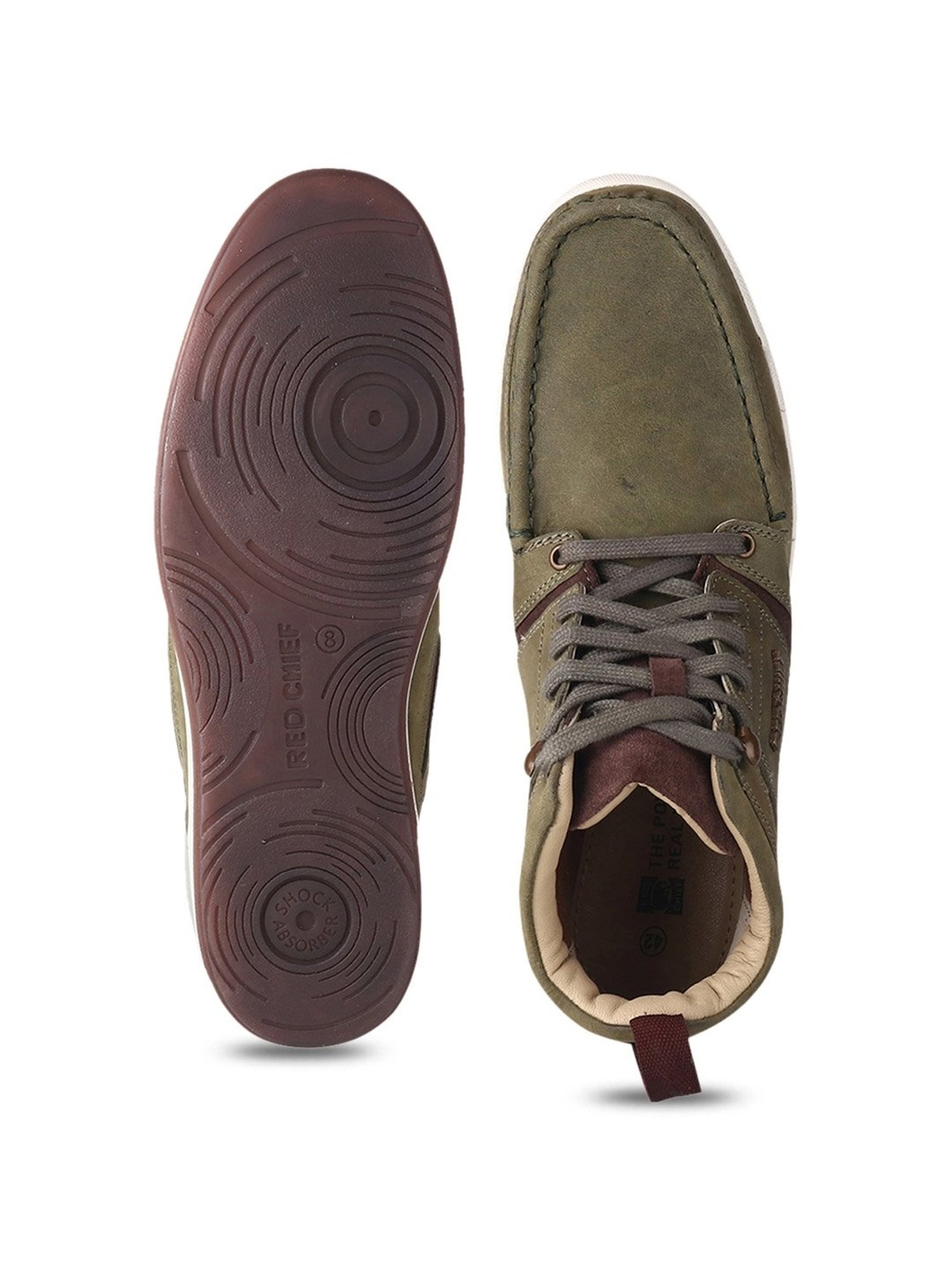 Red Chief Men's Olive Derby Boots