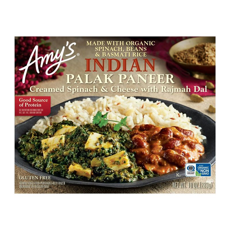 Amy's Frozen Indian Palak Paneer Entrée - 10oz