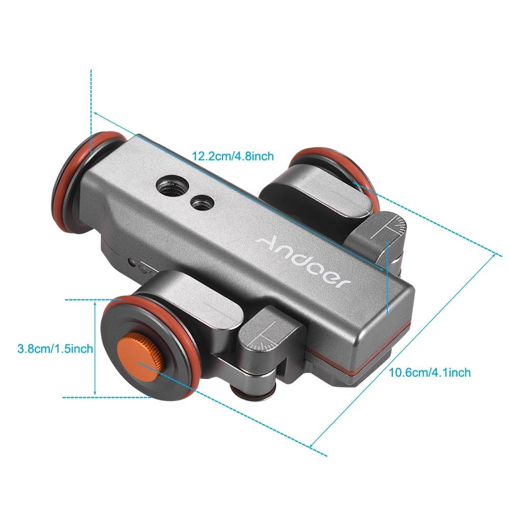 Andoer L4 PRO Motorized Camera Video Dolly with Scale Indication Electric Track Slider Wireless Remote Control/1800mAh Rechargeable   Battery 3 Speed Adjustable Mini Slider Skater for Cameras and