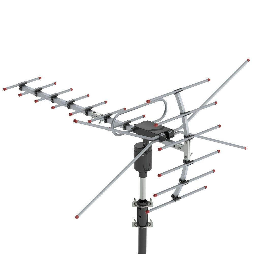 150Mile Ooudoor Install-free TV Antenna Mmrorized Amplified HDTV 22dB UHF VHF